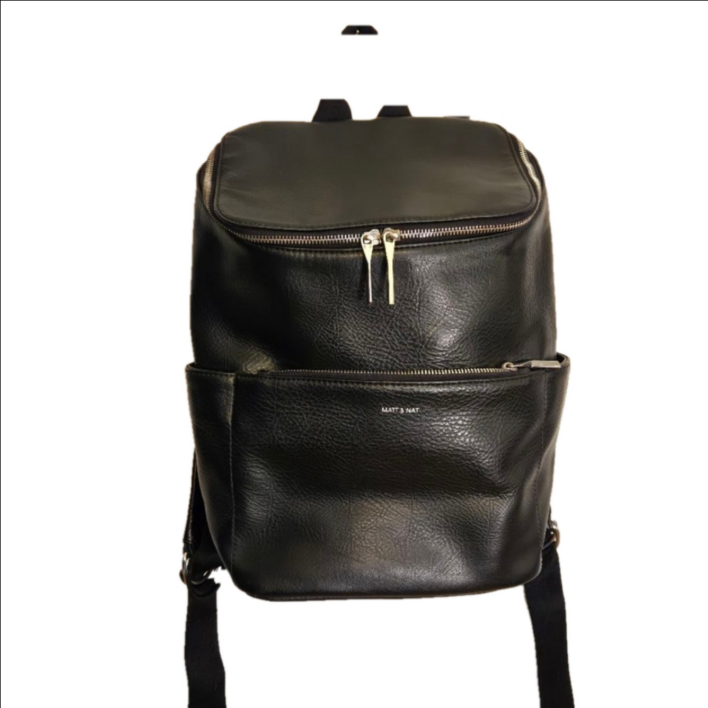 Matt & Nat Brave Vegan Backpack, Purity, Black, size Large
